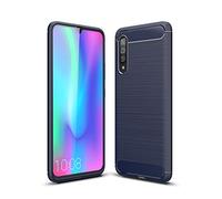 Cruzerlite Custodia Galaxy A90 5G, Cover Galaxy A90 5G, Carbon Fiber Texture Design Cover Anti-Scratch Shock Absorption Case for Samsung Galaxy A90 5G (Blue)