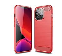 CruzerLite Custodia in fibra di carbonio compatibile con iPhone 13 Pro Custodia antigraffio per assorbimento degli urti compatibile con iPhone 13 Pro (6,1 pollici) (rosso)