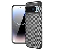 Cruzerlite Custodia per Google Pixel 10 Pro XL, in fibra di carbonio, con texture di design, antigraffio, antiurto, per Google Pixel 10 Pro XL Case (2025) (nero carbonio)