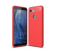 Cruzerlite Custodia Google Pixel 3, Cover Google Pixel 3, Carbon Fiber Shock Absorption Slim TPU Cover for Google Pixel 3 (Red)