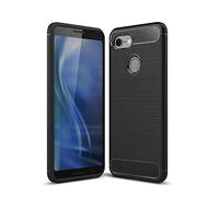 Cruzerlite Custodia per Google Pixel 3 – TPU sottile fibra di carbonio, assorbimento urti – Nero
