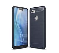 Cruzerlite Custodia Google Pixel 3 XL, Cover Google Pixel 3 XL, Carbon Fiber Shock Absorption Slim TPU Cover for Google Pixel 3 XL (Blue)