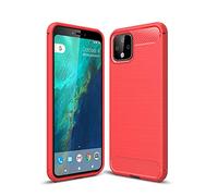 Cruzerlite Custodia Google Pixel 4, Cover Google Pixel 4, Carbon Fiber Texture Design Cover Anti-Scratch Shock Absorption Case for Google Pixel 4 (Red)