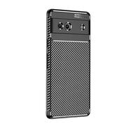 Cruzerlite Custodia per Google Pixel 7a, Carbon Fiber Texture Cover Anti-Scratch Shock Absorption Cover per Google Pixel 7a (2023) (Carbon Black)