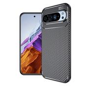 Cruzerlite Custodia per Google Pixel 9/9 Pro, design in fibra di carbonio, antigraffio, assorbimento degli urti, Cover per Google Pixel 9/9 Pro (2024) (nero carbon)