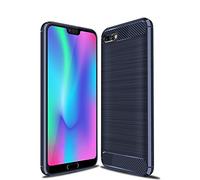 Cruzerlite Custodia per Huawei Honor 10, Carbon Fiber Shock Absorption Slim Cover per Huawei Honor 10 - Blu