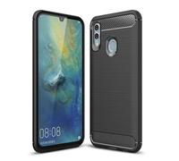 Cruzerlite Custodia per Huawei P Smart 2019, Cover per Huawei P Smart 2019, Carbon Fiber Shock Absorption Slim TPU Cover 2019 (Black)