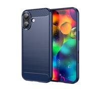 Cruzerlite Custodia per iPhone 17, in fibra di carbonio, con texture di design, antigraffio, antiurto, Cover per iPhone 17 (2025) (blu)