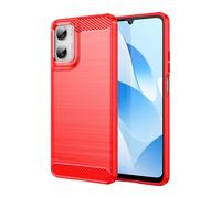 Cruzerlite Custodia per Moto G06, design in fibra di carbonio, antigraffio, assorbimento degli urti, progettata Cover per Moto G06 Power (2025) (rosso)