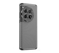 Cruzerlite Custodia per Oneplus 12, fibra di carbonio Texture Design Anti Graffio Shock Absorption Custodia protettiva Cover per Oneplus 12 (2023) (Carbonio Nero)