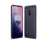 Cruzerlite Custodia OnePlus 7T Pro, Cover OnePlus 7T Pro, Carbon Fiber Texture Design Cover Anti-Scratch Shock Absorption Case for OnePlus 7T Pro (Blue)