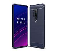 Cruzerlite Custodia Oneplus 8 Pro, Cover Oneplus 8 Pro, Carbon Fiber Texture Design Cover Anti-Scratch Shock Absorption Case for Oneplus 8 Pro (2020) (Blue)