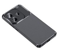 Cruzerlite Custodia per Redmi Note 14, fibra di carbonio Texture Design Cover Anti Graffio Shock Absorption Case Cover per Redmi Note 14 5G Case (2024) (Carbon Black)