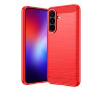 CruzerLite Custodia per Samsung Galaxy A27 5G, design in fibra di carbonio, antigraffio, assorbimento degli urti, progettata per Samsung Galaxy A27 5G (2026) (rosso)