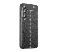 CruzerLite Compatibile con Custodia Samsung Galaxy A55 5G, Cover con Design in Fibra di Carbonio AntiGraffio e Assorbimento degli Urti per Custodia Samsung Galaxy A55 5G （2024） (Pelle Nera)