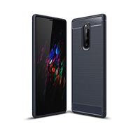 Cruzerlite Custodia per Sony Xperia 1, Cover per Sony Xperia 1, Carbon Fiber Shock Absorption Slim TPU Cover per Sony Xperia 1 (Blue)