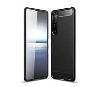 Cruzerlite - Custodia per Sony Xperia 1 III, in fibra di carbonio, con struttura anti-graffio e antiurto, colore: Nero