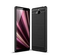 Cruzerlite Custodia per Sony Xperia 10 Plus Custodia, Carbon Fiber Shock Absorption Slim TPU Cover for Sony Xperia 10 Plus (Black)