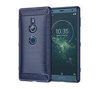 Cruzerlite Sony Xperia XZ2 Custodia, Carbon Fiber Shock Absorption Slim Case for Sony Xperia XZ2 (2018) (Blue)