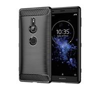 Cruzerlite Custodia per Sony Xperia XZ2, Carbon Fiber Shock Absorption Slim Case per Sony Xperia XZ2 (2018) (Black)