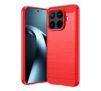CruzerLite Custodia per Xiaomi 17T Pro, design in fibra di carbonio, antigraffio, assorbimento degli urti, progettata per Xiaomi 17T Pro (2026) (rosso)
