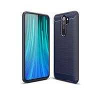Cruzerlite Custodia Redmi Note 8 Pro, Cover Redmi Note 8 Pro, Carbon Fiber Texture Design Design Cover Anti-Scratch Shock Absorption Case for Xiaomi Redmi Note 8 Pro (Blue)