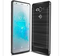 Cruzerlite Sony Xperia XZ2 Compact Custodia, Carbon Fiber Shock Absorption Slim Case for Sony Xperia XZ2 Compact (2018) (Black)