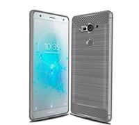 Cruzerlite per Sony Xperia XZ2 Compact Custodia, Carbon Fiber Shock Absorption Slim Cover per Sony Xperia XZ2 Compact (2018) (Gray)