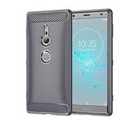 Cruzerlite Sony Xperia XZ2 Custodia, Carbon Fiber Shock Absorption Slim Case for Sony Xperia XZ2 (2018) (Gray)