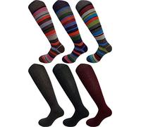 CRV PAJAMAS AND SOCKS CRAVANA Calze Uomo Corte e Lunghe in Cotone Caldo a fantasia Righe Disegni Perfette per la stagione fredda, Alta Moda Italiana Prodotti made in Italy (8105 LUNGO, T3)