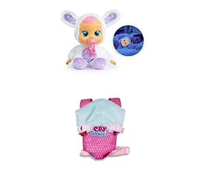 Cry Babies Coney Ninna Nanna, Bambola Morbida Interattiva Piagnucolosa Con Luce Notturna E Melodie Rilassanti, Giocattolo Per Bambini & Marsupio Giocattolo Per Bambini, 90019