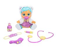 CRY BABIES Dressy Kristal Malatina | Bambola interattiva che piange lacrime vere e si ammala, con accessori da dottore e vestitini intercambiabili - Giocattolo funzionale per bambini dai 2 anni in su
