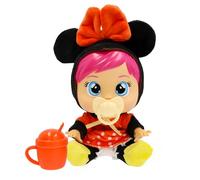 Cry Babies Loving Care Disney Minnie, Bambola Interattiva che Piange Lacrime Vere, con Pigiama Intercambiabili - ispirato a Minnie Mouse, Regali Giocattolo per Bambini dai 18 Mesi in su