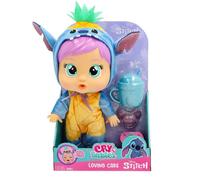 Cry Babies Loving Care Disney Stitch, Bambola interattiva che Piange Lacrime Vere, con Pigiama Intercambiabili - ispirato a Stitch, Regali Giocattolo per Bambini dai 18 Mesi in su