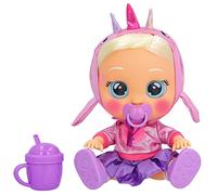 Cry Babies Magic Tears KISS ME Stella il narvalo rosa, Bambola interattiva che piange lacrime vere e arrossisce, con capelli e vestitini, Bambola giocattolo funzionale per bambini dai 2 anni in su