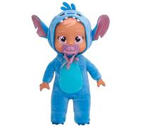 Cry Babies Tiny Cuddles Disney Stitch, Bambola di Peluche ispirata a Stitch di Disney, che Piange Lacrime vere, Giocattolo Regalo per Bambini e Bambine dai 18 Mesi in su