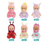 Cry babies tiny cuddles newborn - bambola peluche da collezionare, 6 modelli diversi - assortito
