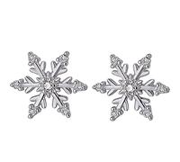 Cryatsl Snowflake Stud Orecchini per Le Donne Matrimonio Natale Donna, LYLSSSDH