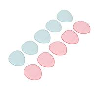 Cryfokt 10 Pezzi di Spugnetta per Trucco Dito, Morbida Ed Elastica, per Correttore BB Cream, Soffio per Trucco Dalla Forma Ragionevole, Adatto per Viso e Angoli degli Occhi, Rosa e Blu, Materiale