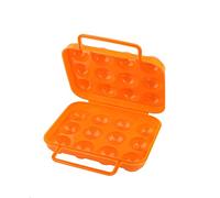 Cryfokt 12 Egg Capacity Plastic Egg Storage Box with Handle for (ORANGE)