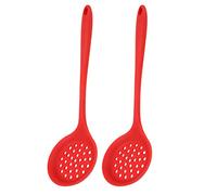 Cryfokt 2 Cucchiai in Silicone con Foro per Appendere il Filtro per Mestolo da per Ristorante, e Bar