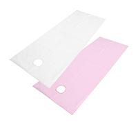 Cryfokt 2 Lenzuola Monouso in Poliestere Impermeabile per Massaggio, per Salone di Bellezza, Copriletto Igienico Durevole per Club Spa, Hotel, 78,7 X 30 Pollici (Bianco Rosa)