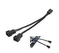 Cryfokt 3Pin 1 a 2 Cavo di Estensione Divisore per Ventola CPU | Adattatore di alimentazione ventola da 5,5 pollici, cavo isolato in PVC, rame stagnato, per chassis della scheda madre