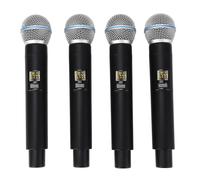 Cryfokt 4 Microfoni Wireless, Microfoni per Karaoke Banda VHF con Portata di 164 Piedi, Riduzione del Rumore, Plug and Play, Microfono Dinamico Portatile Professionale per la