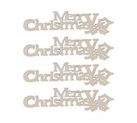 Cryfokt 40 Pezzi di Parole di Natale, Segno di Ritaglio di Lettere di Natale, Design Elegante e Pratico, Pannello di densità, Ornamenti di Ritaglio di Lettere in Legno per Decorazioni