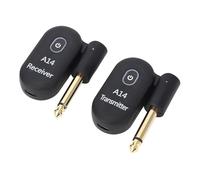 Cryfokt A14 di Chitarra Wireless con Jack da 6,35 Mm, Gamma di 100 Piedi, 2,4 GHz, 90 ° Rotabile, Ricevitore di Trasmettitori di Chitarra Wireless per Bassi di Chitarra Elettrica