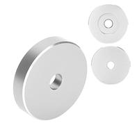 Cryfokt Adattatore da 45 Giri/Min, in Alluminio Durevole da 38 Mm X 8 Mm dall'Adattatore di Morsetti del Registro Alla Piattaforma Girevole per la Registrazione in Vinile da 7 Pollici (SILVER)