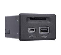Cryfokt Adattatore Jack Ausiliario per Connettore USB, Presa Porta USB per Console Plug and Play con Materiale Robusto per CadillacCT6 XT4 XT6 XTS Dal 2018 Al 2020 Chevrole T 1500