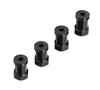 Cryfokt Adattatore per Esagonale per Ruota in Alluminio RC Estensione Offset Durevole da 15 Mm per Auto RC MINI E 1/16, Facile da Installare E Sostituire (BLACK)