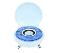 Cryfokt Altoparlante Bluetooth Design Unico a Conchiglia con Luce Notturna per la Decorazione della Camera da Letto Regalo Carino per Ragazze 1200mAh (BLUE)